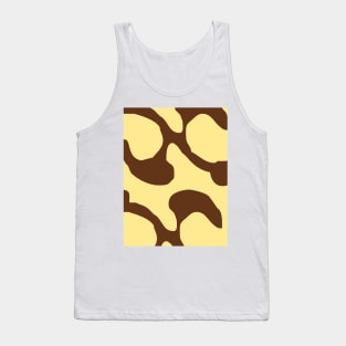 Abstract pattern beige swirl Tank Top